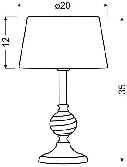 Candellux FERO Stolná lampa 1X60W E27 Seledyn 41-34618