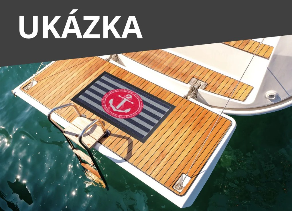 GDmats, Rohožka s vlastnou potlačou (logom) na mieru MK415 Velour – na von aj na doma, 85x115, viacfarebná