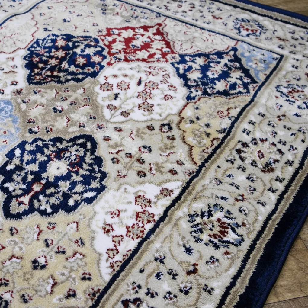Angel Carpet, Kusový koberec Sultan 25 Blue/red, 80x150, viacfarebná, kancelária