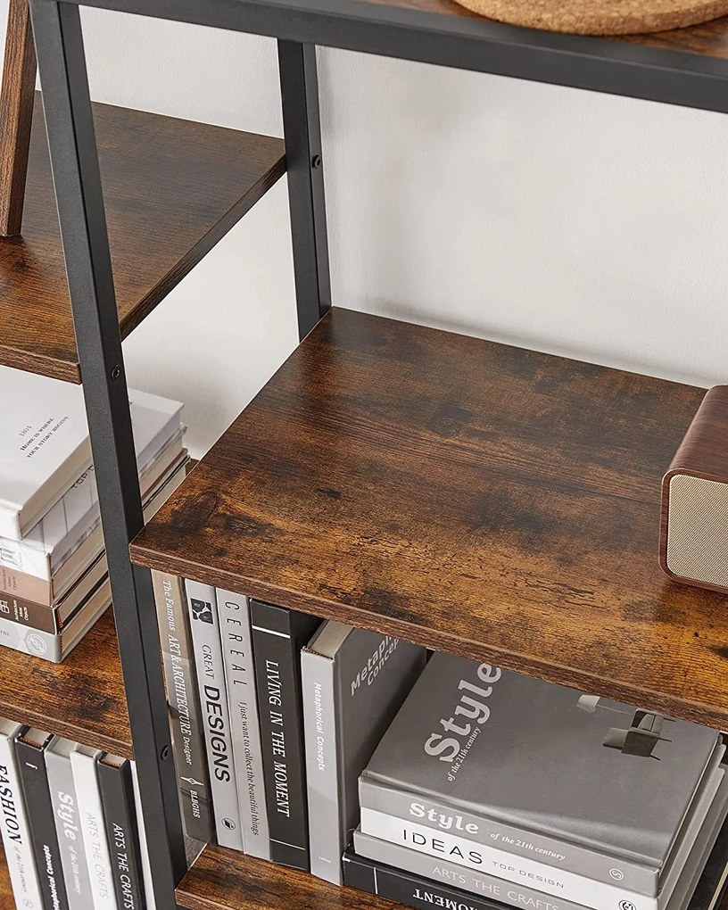 Policový regál Vasagle Fluto hnedá/černá