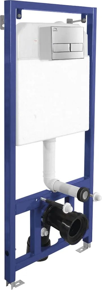 Erga Erga, závesný set pod omietku Laveo Akan + závesná WC misa Lily+ s toaletným sedadlom z duroplastu + splachovacie tlačidlo, biela lesklá, ERG-SETLAVLILYWHCR