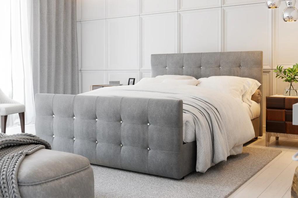 Najlacnejsinabytok KLEO čalúnená manželská posteľ 160 x 200 cm, COSMIC 160