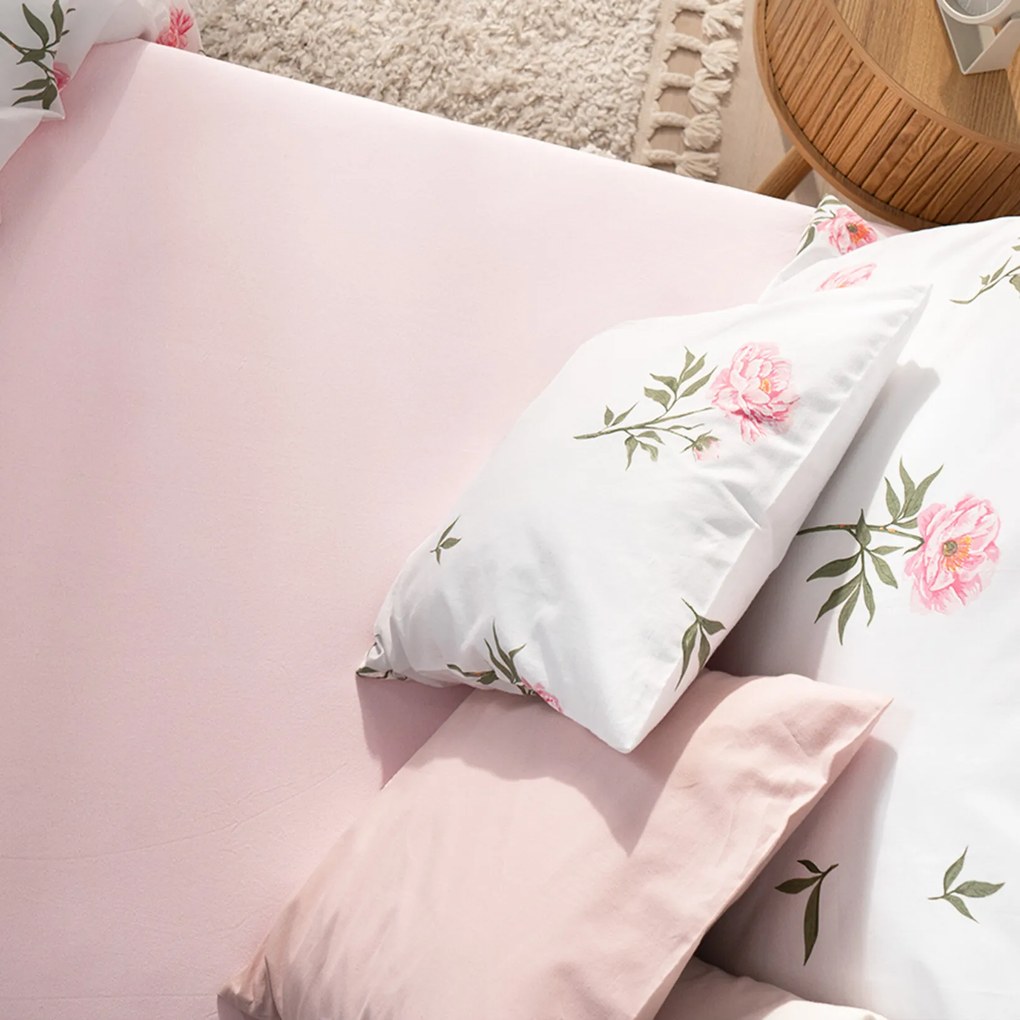 Goldea jersey elastická plachta - pastelovo ružová 120 x 200 cm