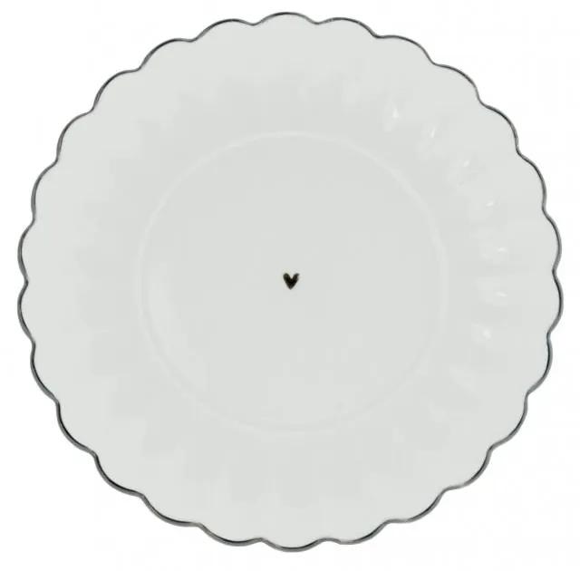 Plate Cup 15cm White Ruffle