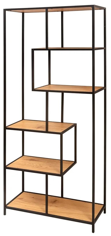 Dizajnový regál Maille 185 x 77 cm divý dub