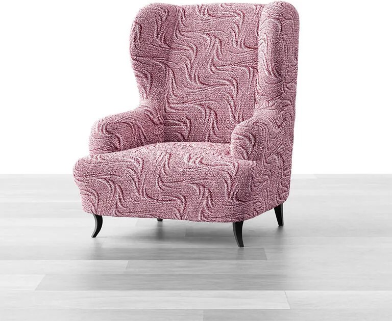 Bielastické poťahy BRILLANTE bordó kreslo ušiak (š. 60 - 110 cm)