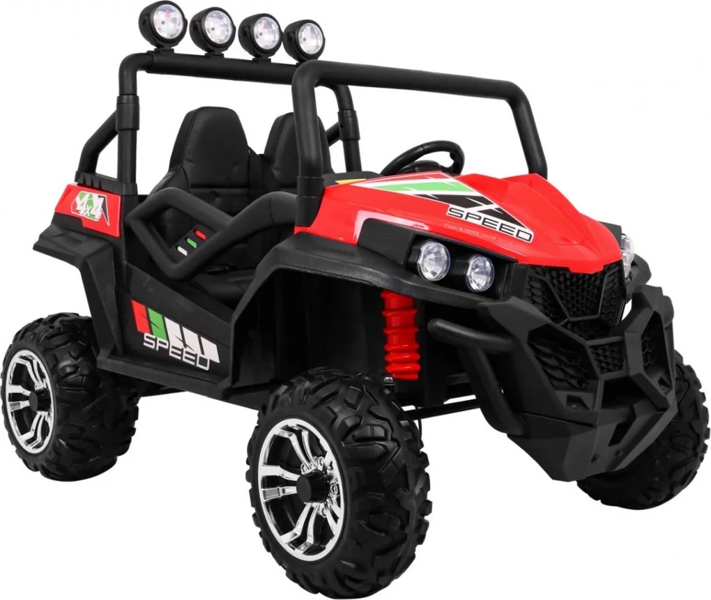 Ramiz Grand Buggy Strong Lift pre deti Červená + pohon 4x4 + diaľkové ovládanie + nosič batožiny + rádio MP3 + LED