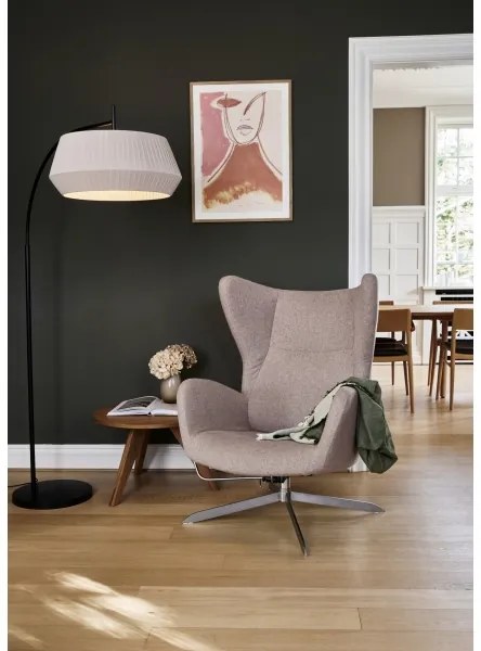 Nordlux - Stojacia lampa DICTE 1xE27/60W/230V čierna/béžová