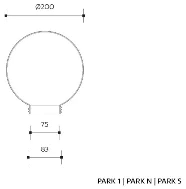 Náhradné tienidlo k nástennému svietidlu PARK E27 pr. 20 cm dymová prizmatická