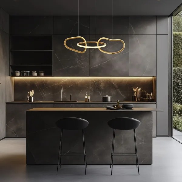 LED luster na lanku ANNELI LED/30W/230V 80 cm zlatý