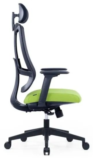 Kancelárska ergonomická stolička SLIDE — látka, sieť, viac farieb Červená