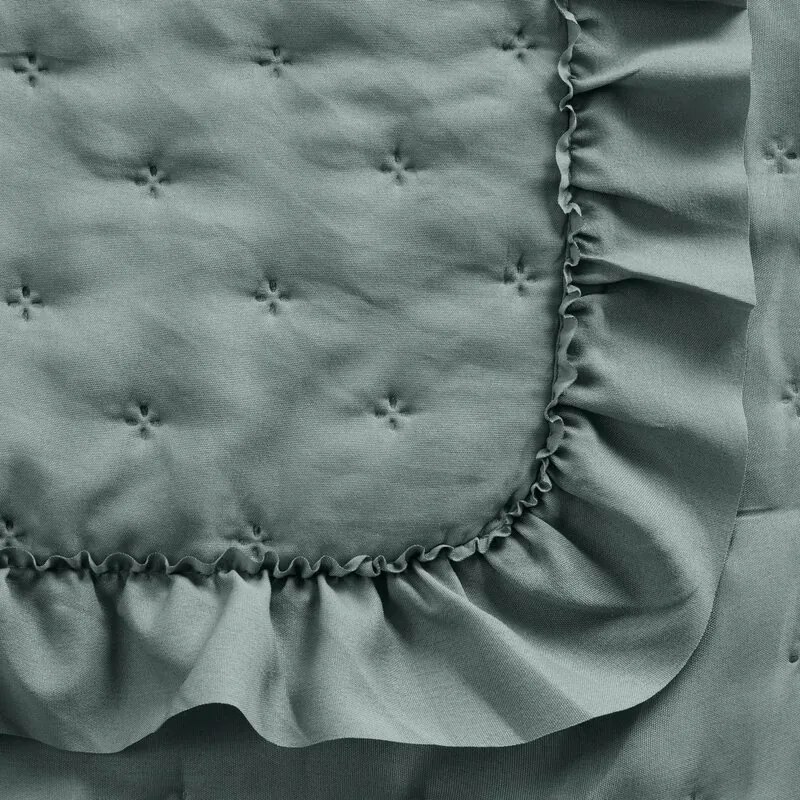 Dekorstudio Prehoz na posteľ s volánovým lemom LIBI3 šalviovozelený Rozmer prehozu (šírka x dĺžka): 170x210cm