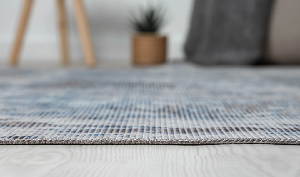 My Flair, Kusový koberec Avery blau/grau – na von aj na doma, 160x230, modrá, chodba / predsieň