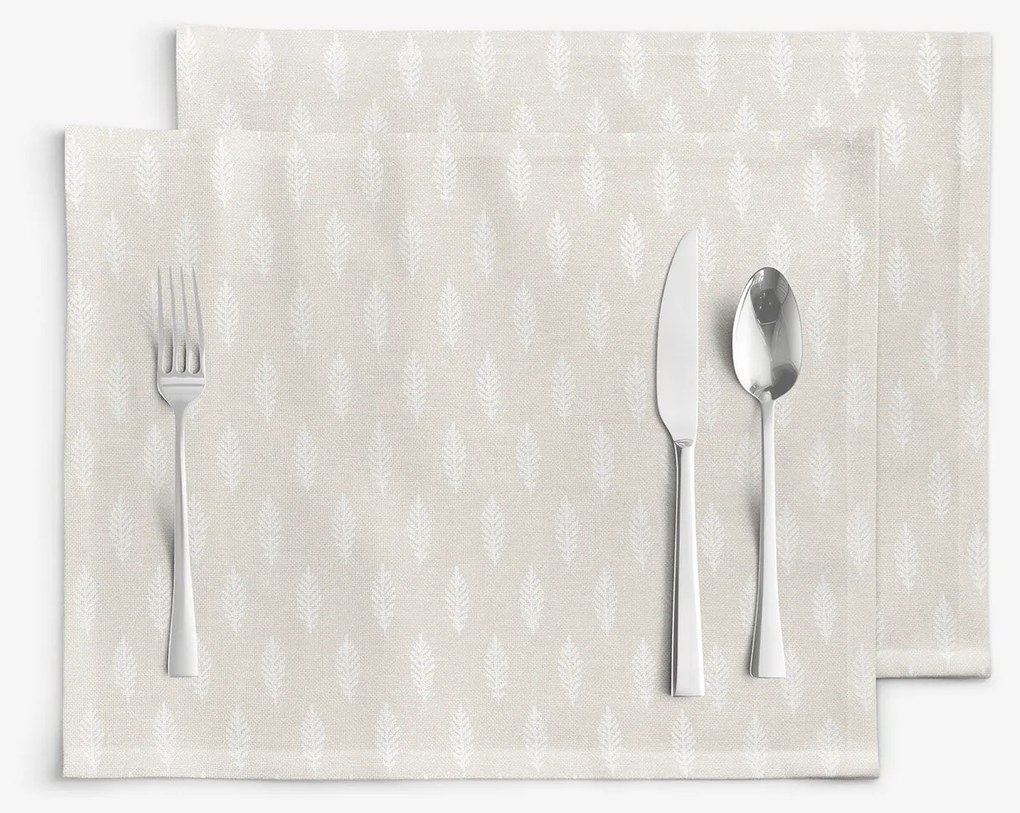 Goldea prestieranie na stôl natura – vetvičky na režnej - sada 2ks 30 x 40 cm