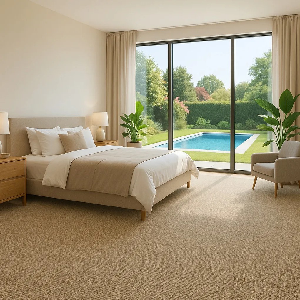 AKCIA: 300x225 cm Koberec metráž Rambo-Bet 71 - obšitý zo všetkých strán, šíře, béžová, filc, kuchyňa, Condor Carpets