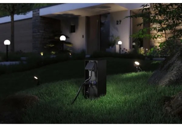 Paulmann 94700 - Vonkajší zásuvkový stĺpik RIO 2Z SCHUKO 230V IP44