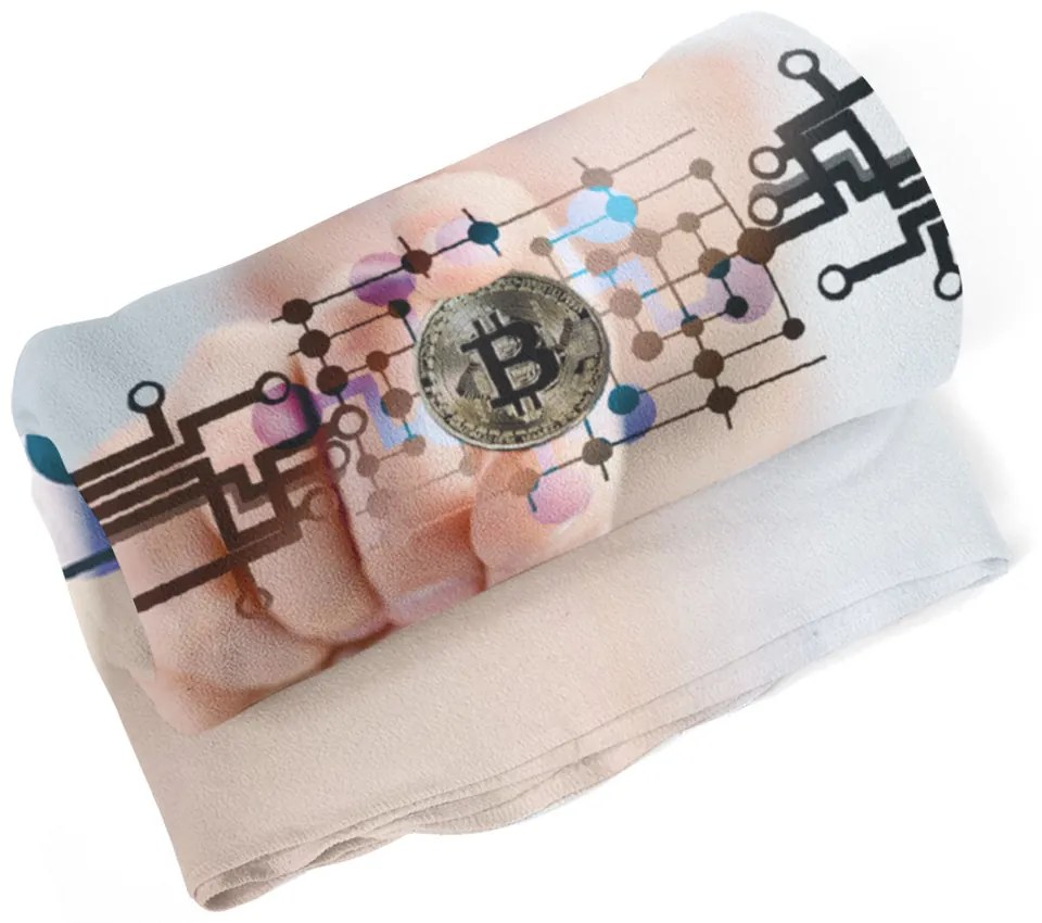 Sablio Deka Bitcoin - 150x120 cm