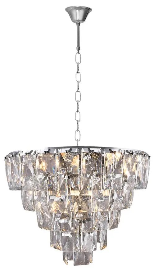 Luster Chelsea, 1x krištáľové tienidlo, (fi 50cm), ch