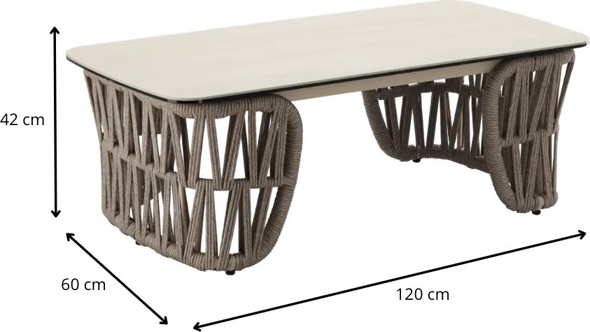 Záhradná zostava Aden pre 4 osoby béžová