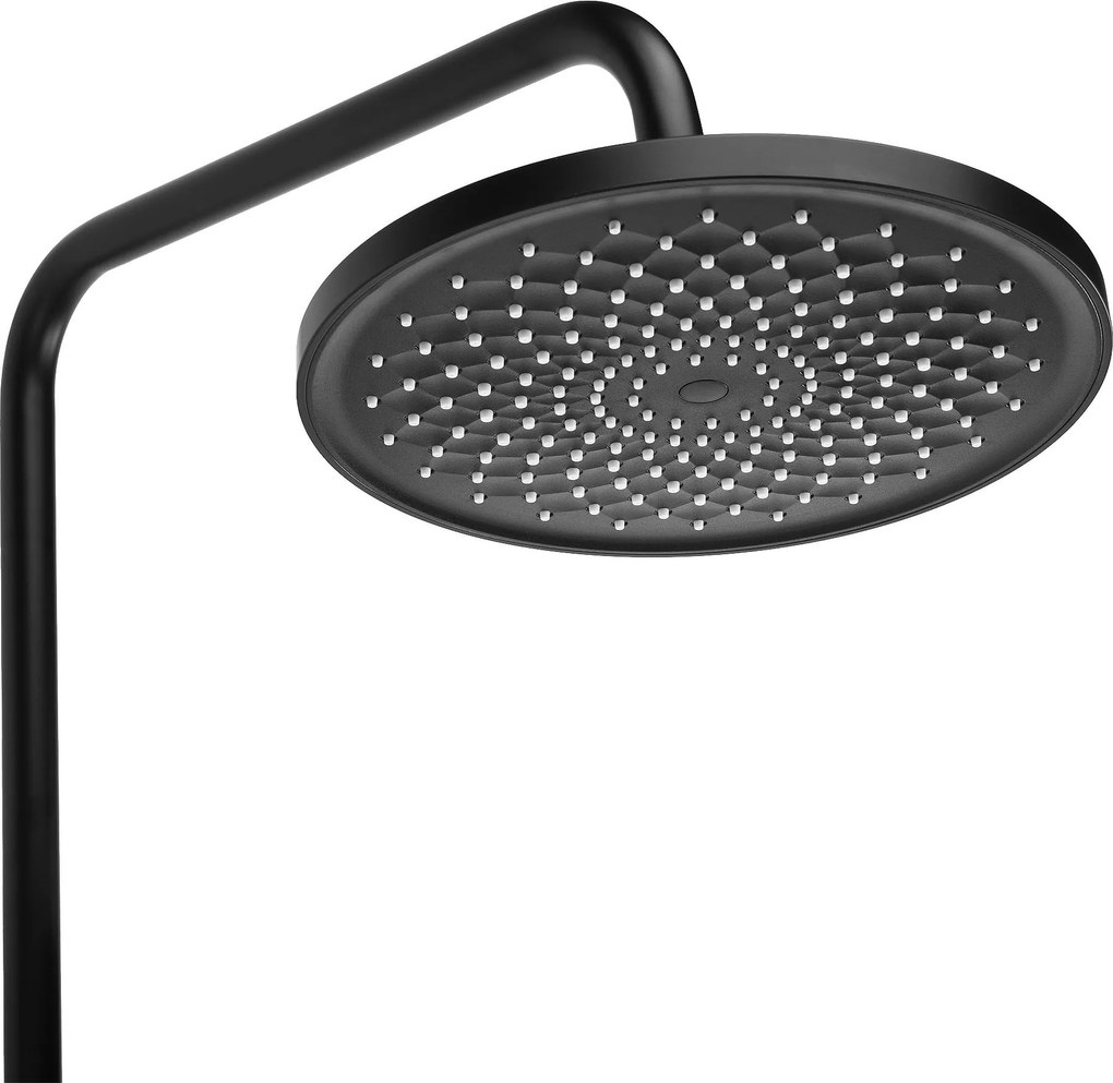 Rea Ontario, sprchový set s ručnou a hlavovou sprchou, čierna matná, REA-P5712