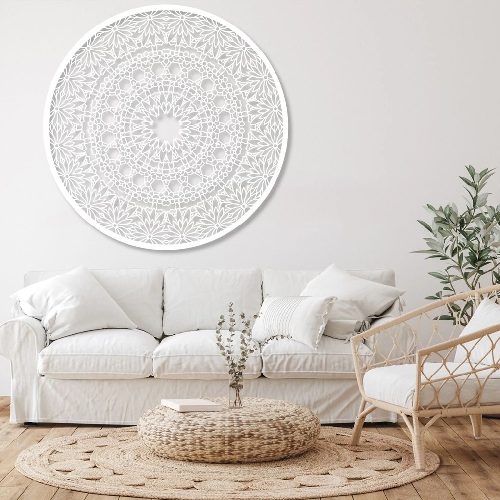 Luxusná drevená mandala na stenu 3D dekorácia do interiéru | HELA: HDF - Orech 30 cm 4341-79186 HDF0342