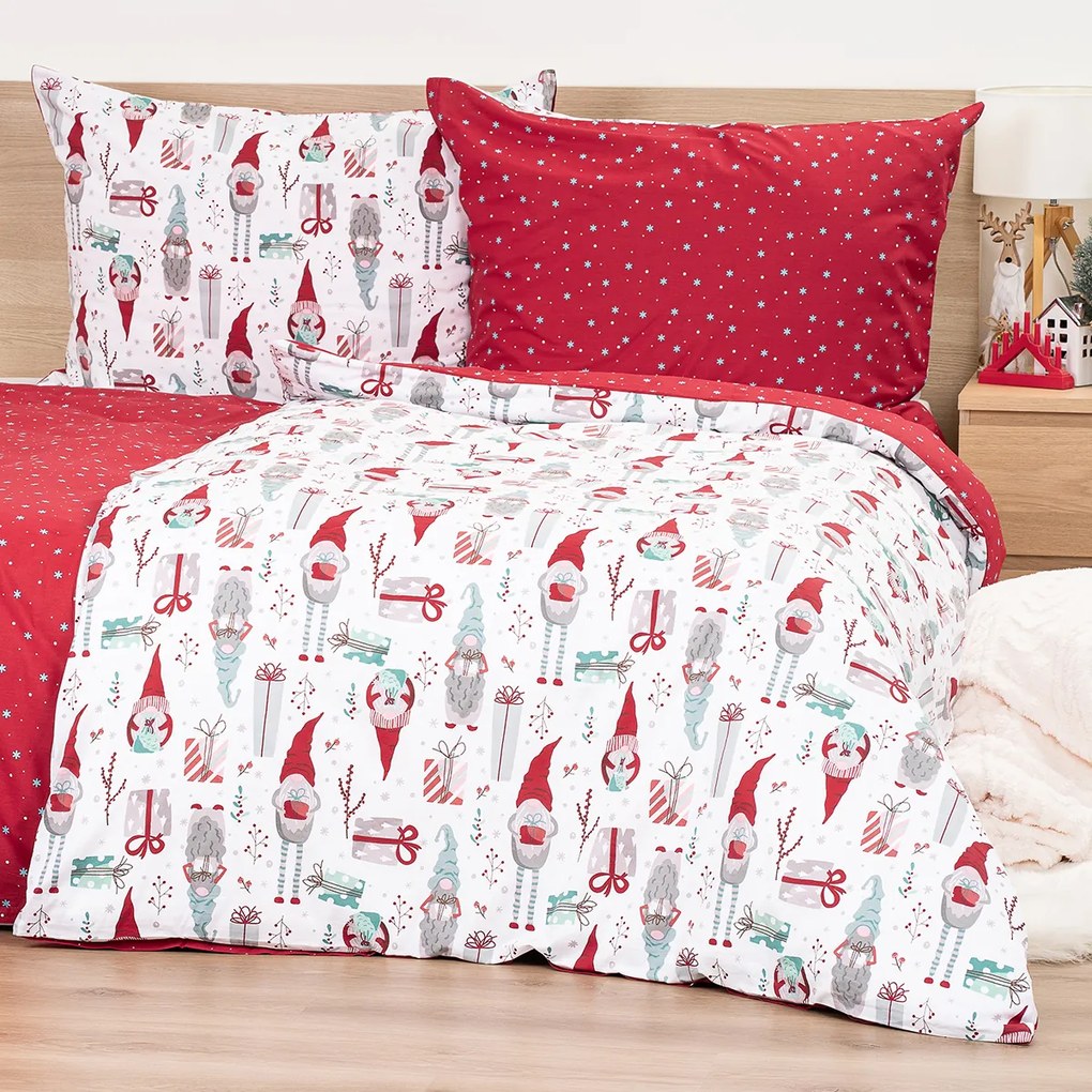 4Home Bavlnené obliečky Christmas Elf, 140 x 200 cm, 70 x 90 cm