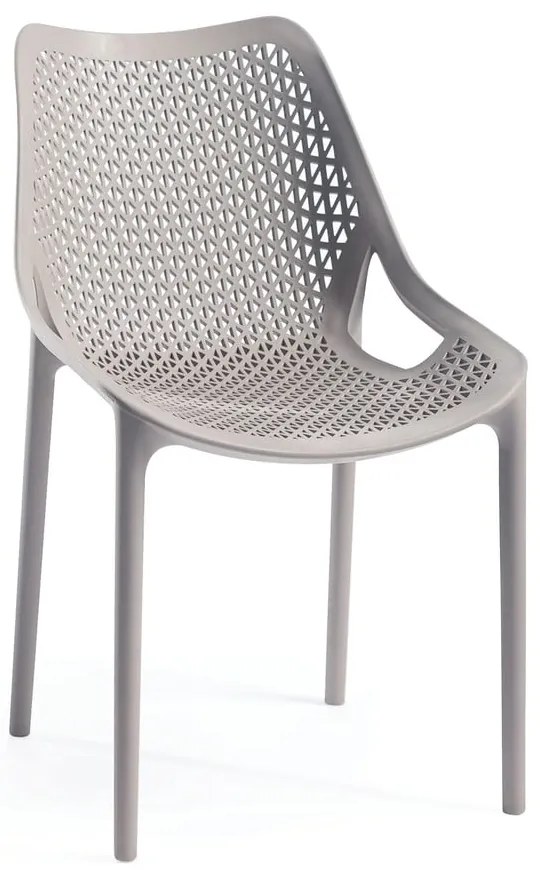 Svetlohnedá plastová záhradná stolička Bilros – Rojaplast