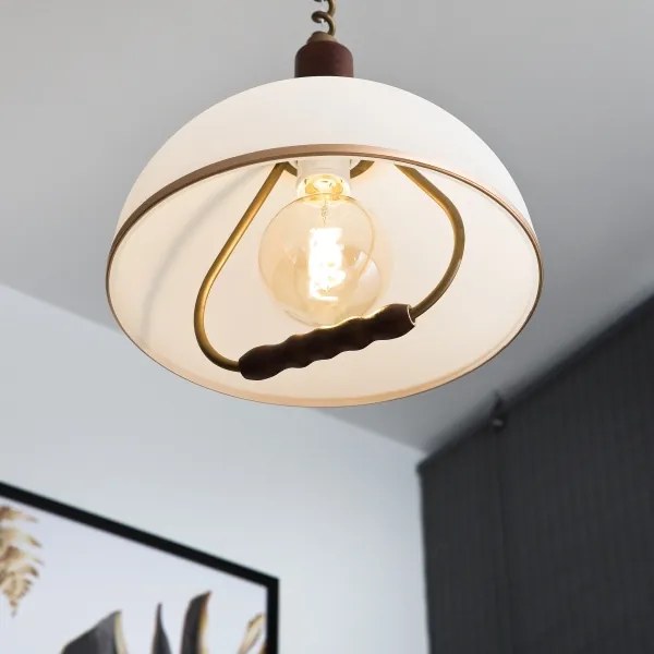 Sťahovací luster RAMONA 1xE27/60W/230V béžová/tmavohnedá