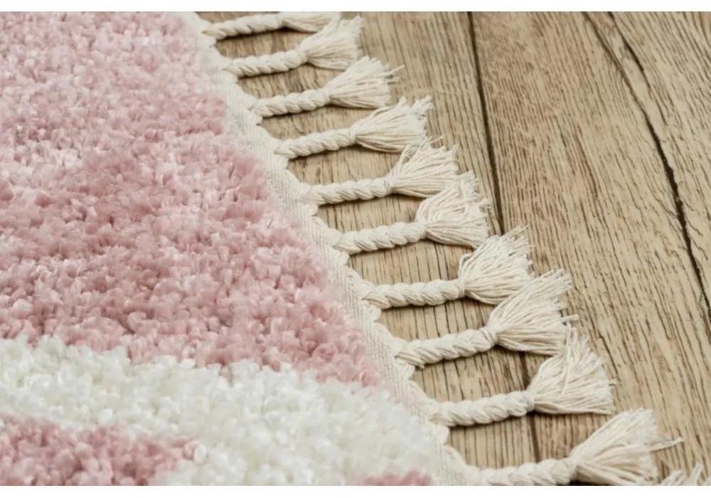 Kusový koberec Shaggy Ariso ružový 70x200cm