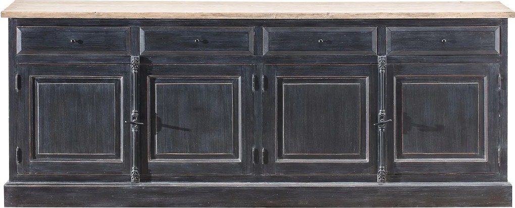 Komoda  240 x 48 x 94 old black &amp; natural