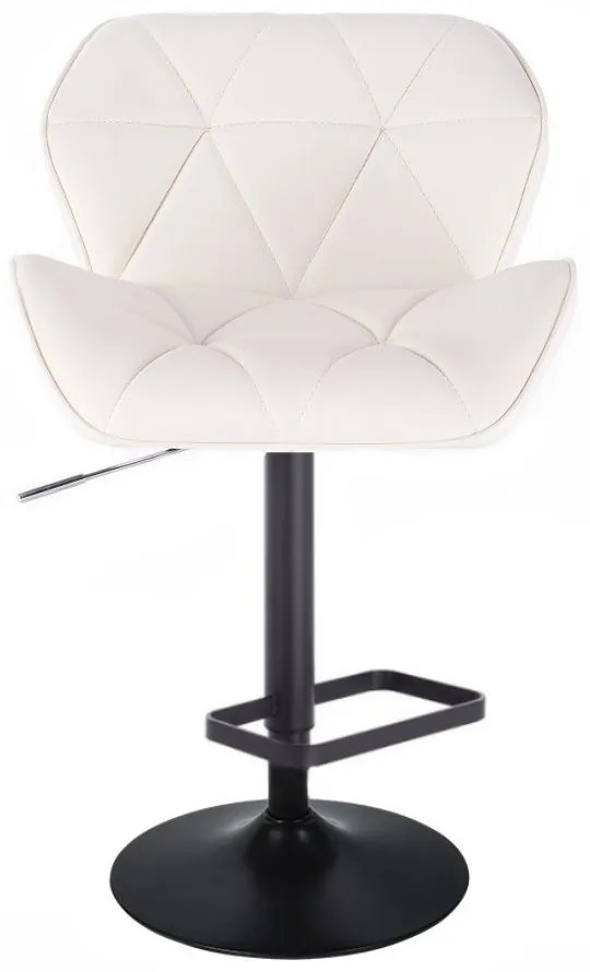 LuxuryForm DESIGN Barová stolička MILANO na čiernom tanieri - biela