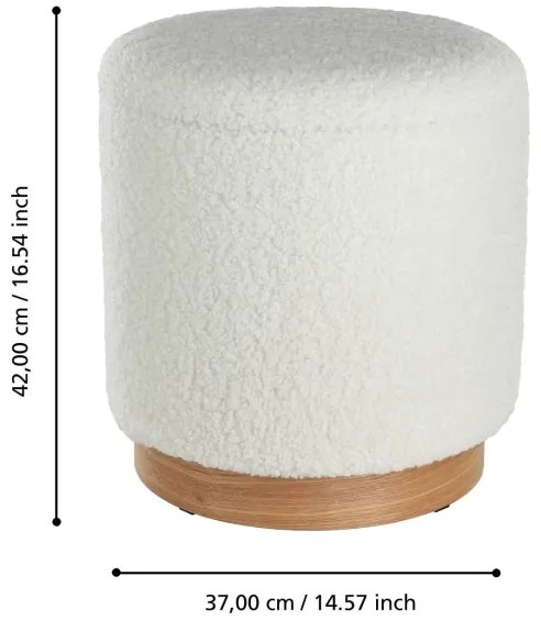 Eglo 424029 - SADA 2x Taburet MASHIKE pr. 30,5/37 cm biela