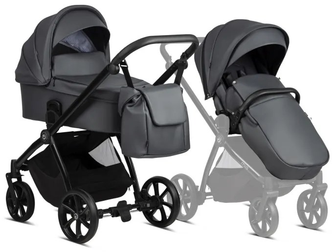 Kočík TUTIS Mio 2v1 Leather Dark Grey