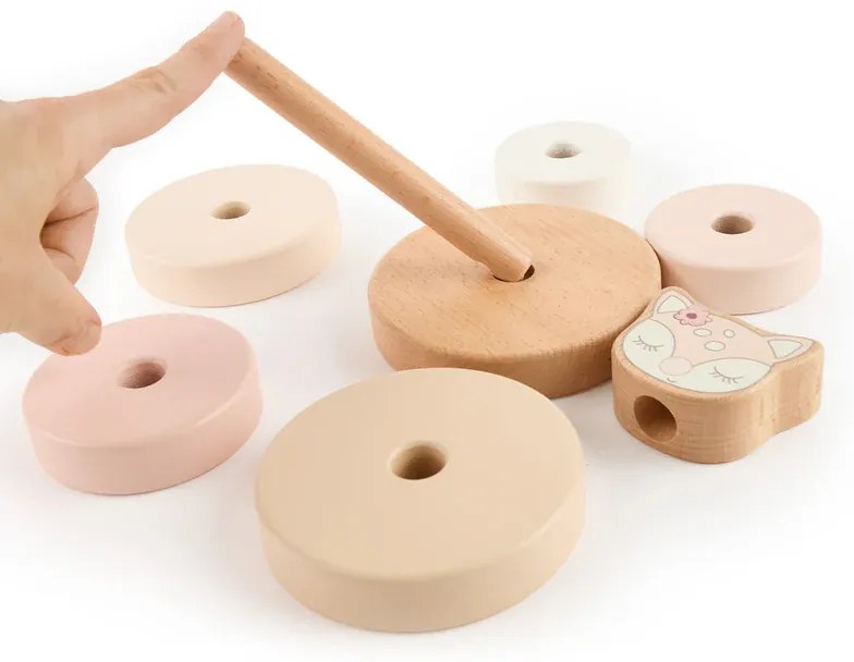 Bieco - Drevená stohovacia veža - jelenček Ella