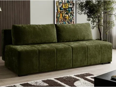 Rozkladacia pohovka Zora, fľaškovo zelená látka%