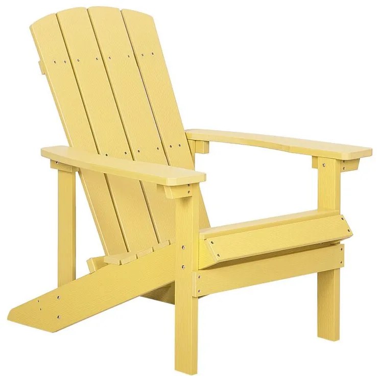 Záhradná stolička s podnožkou Adack (žltá). Vlastná spoľahlivá doprava až k Vám domov. 1035784
