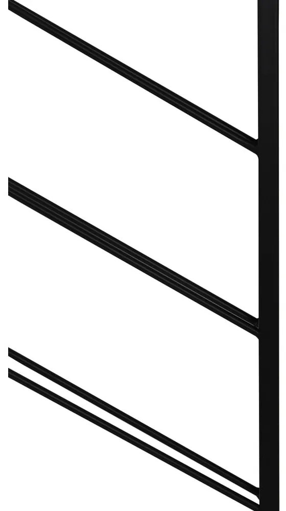 Čierny nástenný kovový regál na víno počet fliaš 8 36x160x6 cm Malbeo – Light & Living