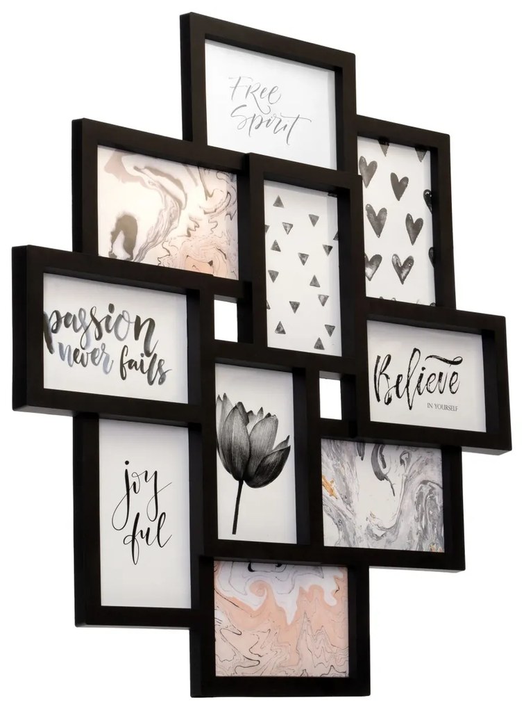 Fotorámik EVITA 10 fotografií čierny