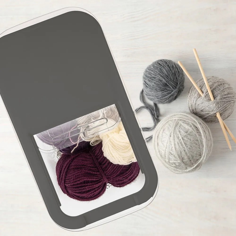 Plastový úložný box s vekom 35x20x23 cm Slop – Orion