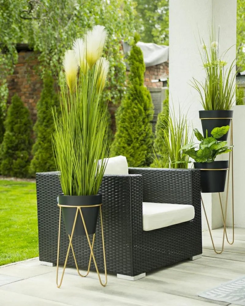 STOJAN NA KVETINÁČ TRIPOD 45X30X24 CM ZLATÁ