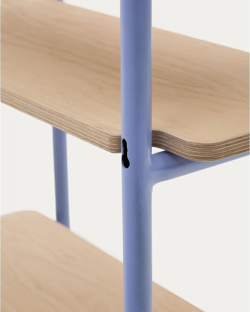 Svetlomodrá/v prírodnej farbe závesná detská knižnica v dekore jaseňa 60x70x28 cm Tinn – Kave Home