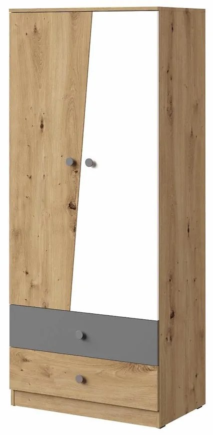 Skriňa Nero 01  80 – Šedá Mat