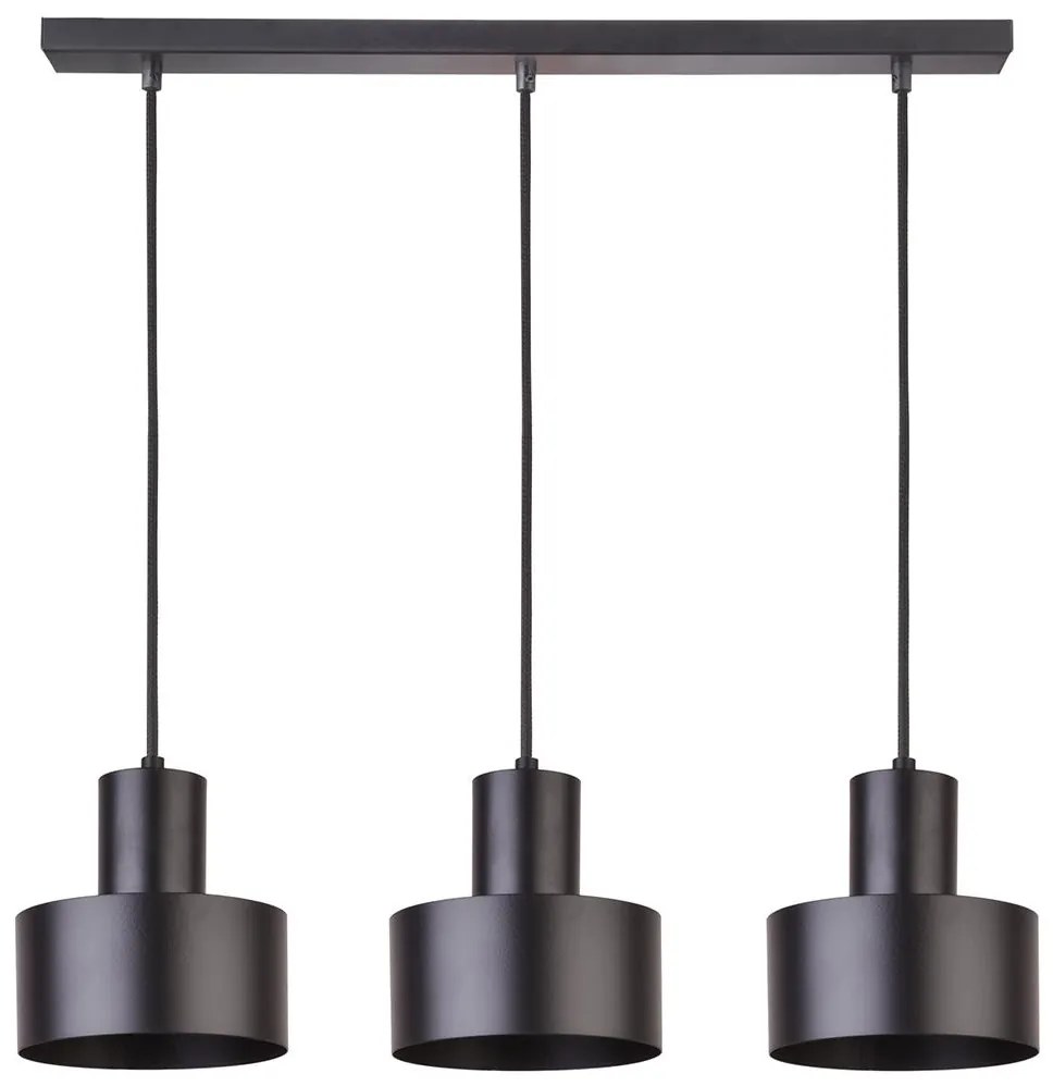 Luster na lanku RIF 3xE27/60W/230V čierna