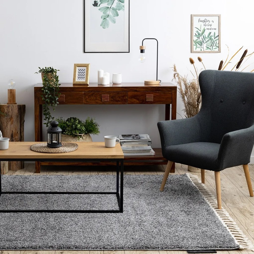Kusový koberec Berber 9000 light grey, 80x150, šedá, obývacia izba, Dywany Łuszczów
