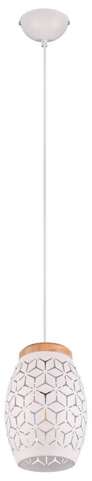 Biele závesné svietidlo ø 15 cm Bidar – Reality