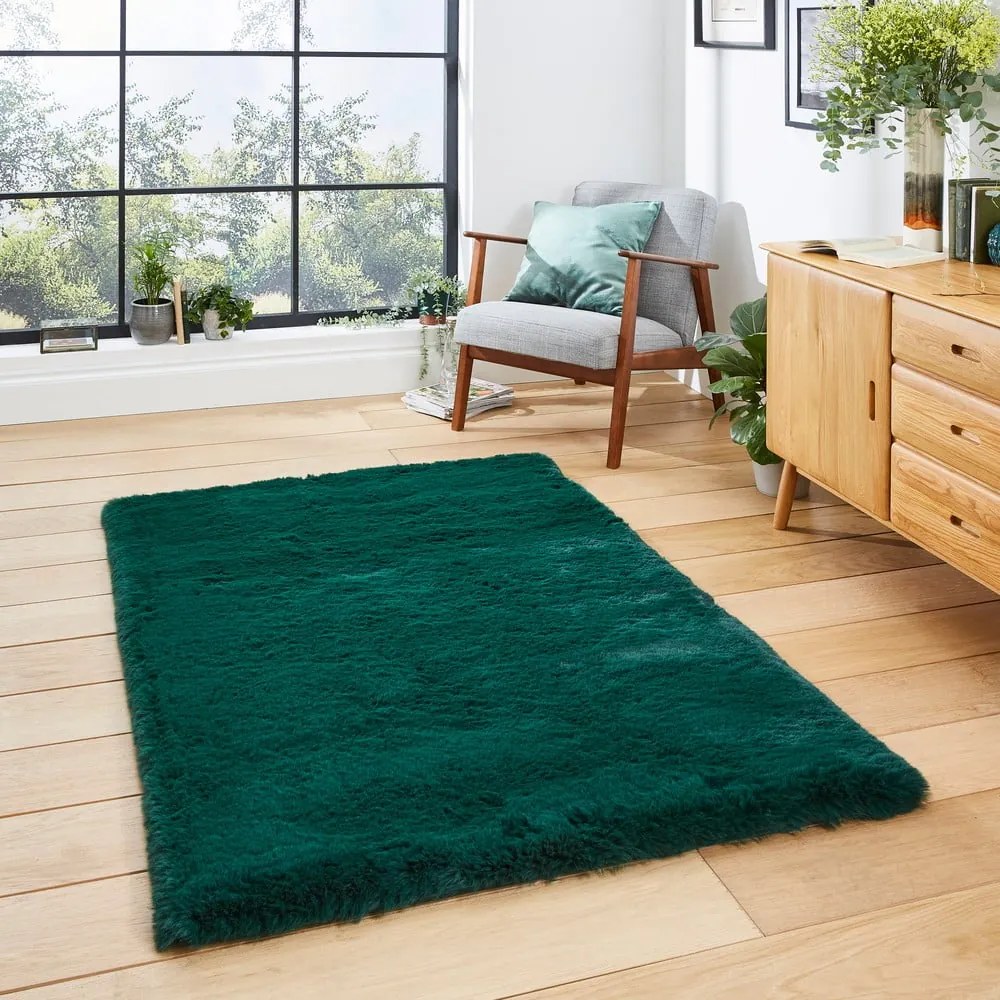Smaragdovozelený koberec Think Rugs Super Teddy, 150 x 230 cm