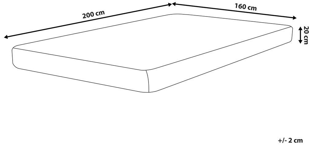 Obojstranný matrac z gélovej peny s odnímateľným poťahom 160 x 200 cm ALLURE Beliani