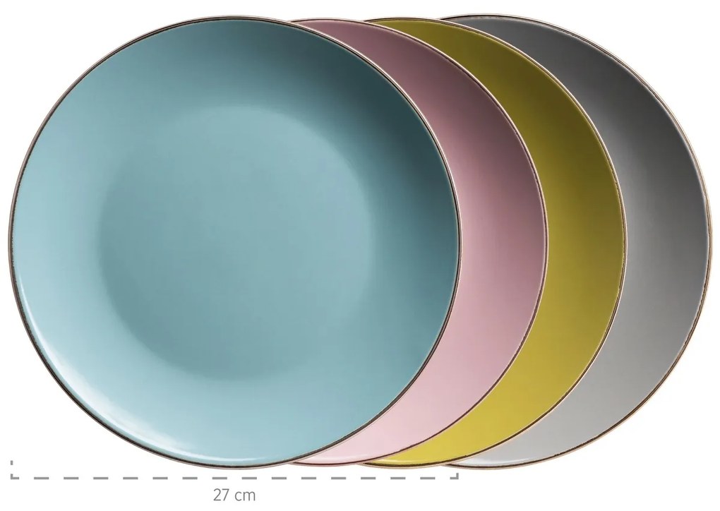 Mäser 16-dielna jedálenská súprava Metallic RIM Pastel