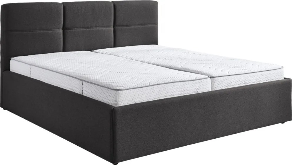 Posteľ Domango 180x200 cm, antracitovo šedá látka