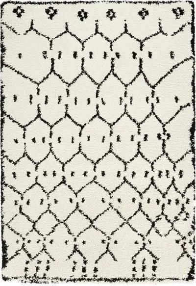 Bielo-čierny koberec Mint Rugs Allure Ronno White, 120 x 170 cm
